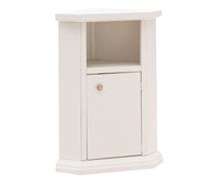 Mobile ad angolo 1 anta legno shabby bianco 43x43x70 - Mobili 2G