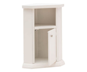 Mobile ad angolo 1 anta legno shabby bianco 43x43x70 - Mobili 2G