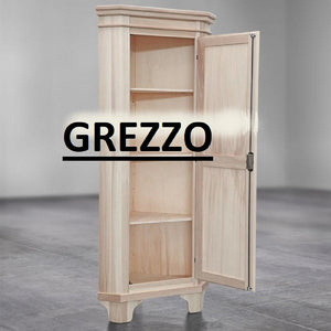 Mobile angolo cantonale classico in legno 1 porta grezzo l.58x58x83 h.198