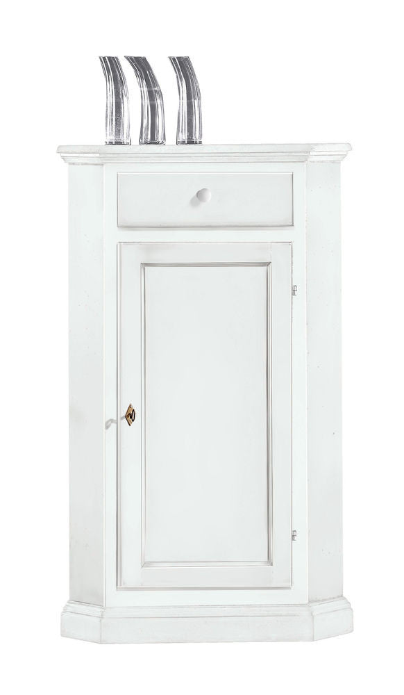 Mobile angolo classico laccato bianco arte povera 54 x 54 x 75 h.130