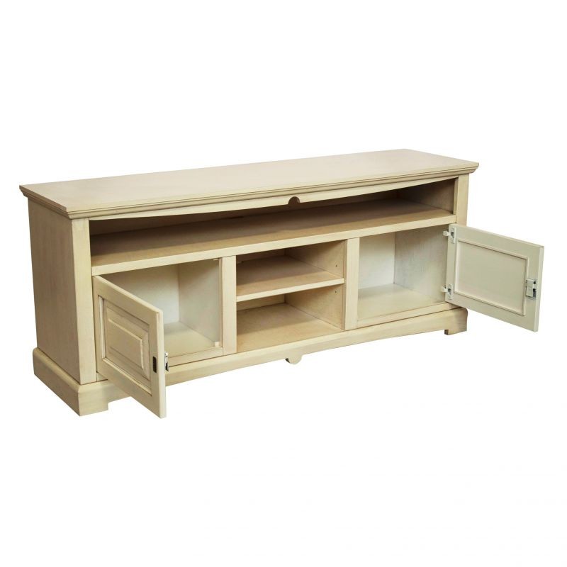 Mobile porta tv goccia legno shabby avorio anticato 170x46x69 - Mobili 2G