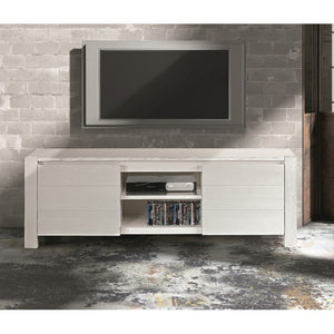 Mobile porta tv in legno abete bianco spazzolato 165x45 h.55