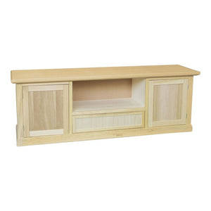 Porta tv 2 porte 1 cassetto a giorno legno grezzo 160x45x56 - Mobili 2G