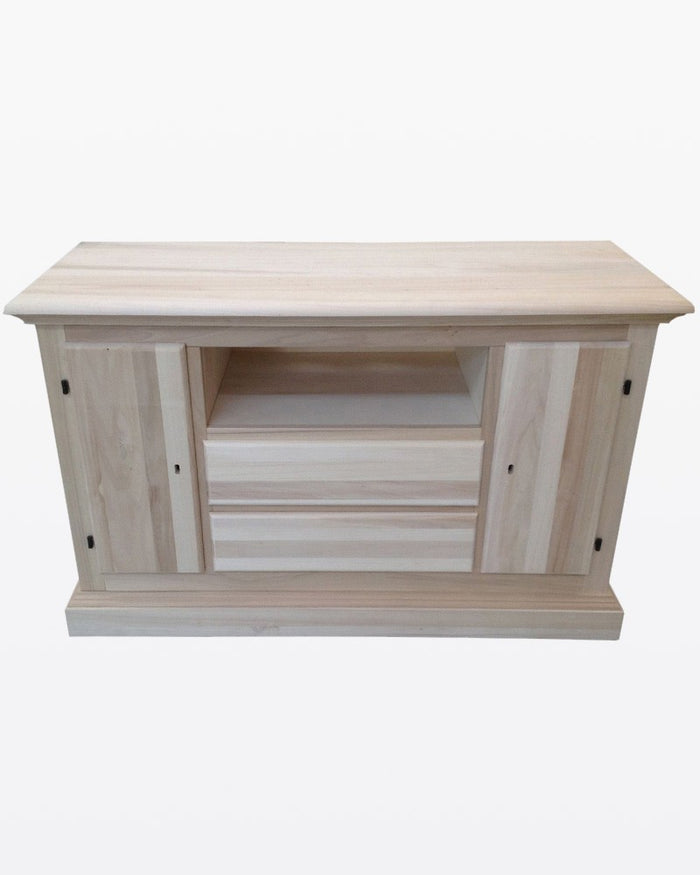 Porta tv 2 porte 2 cassetti legno grezzo 110x45x68 - Mobili 2G