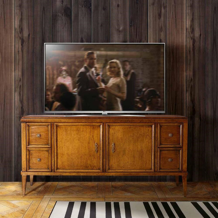 Porta tv classico in legno 2 porte 4 cassetti finitura bassano l.150 p.47 h.70 - Mobili 2G