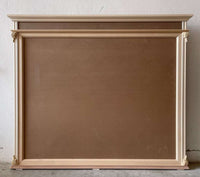 Porta tv con pannello classico barocco legno grezzo 174x60x189 - Mobili 2G