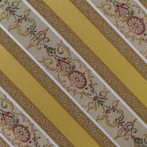 Pouff imbottito tessuto giallo legno shabby bianco 43x33x43 - Mobili 2G