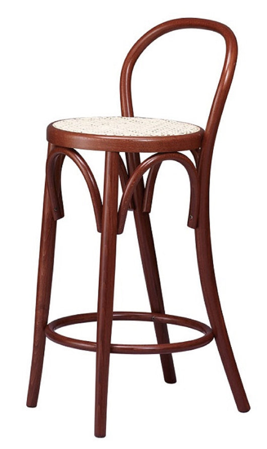 Sgabello legno massello thonet/bistrot tinta noce