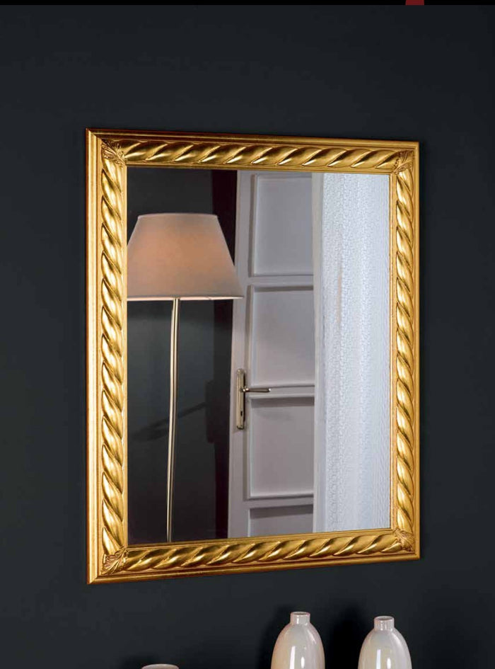 Specchiera in foglia oro rettangolare misure: 90 x 148 x 4