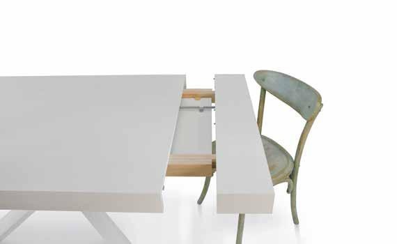 Tavolo big table nobilitato bianco consumato l.160 p.90 h.77