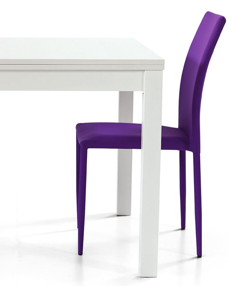 Tavolo moderno a libro bianco frassino 100x100x76h
