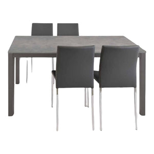 Tavolo moderno grigio cemento allungabile 160x90