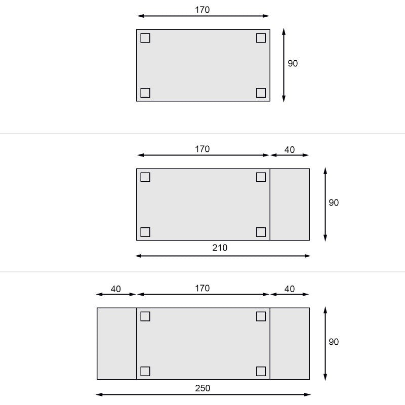 Tavolo rettangolare intarsio legno tinta noce 170x90x80 - Mobili 2G