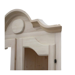 Vetrina 2 porte 3 ripiani legno grezzo 103x45x197 - Mobili 2G