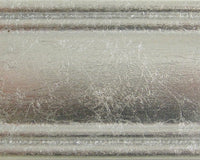 Vetrina angolo shabby in legno massello 1 porta avorio/argento l.76 p.76 h.215 - Mobili 2G