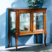 Vetrina classica in legno 2 porte finitura bassano l.80 p.40 h.85 - Mobili 2G