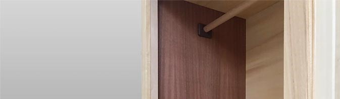 Vetrina grezza 2 porte intarsiata in legno 168x52x217