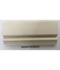 Vetrina in legno 2 porte arte povera avorio patinato 87x40x189