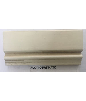 Vetrina in legno 2 porte arte povera avorio patinato 87x40x189