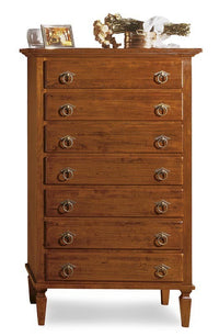 Cassettiera in legno 7 cassetti grezzo l.85 p.47 h.138