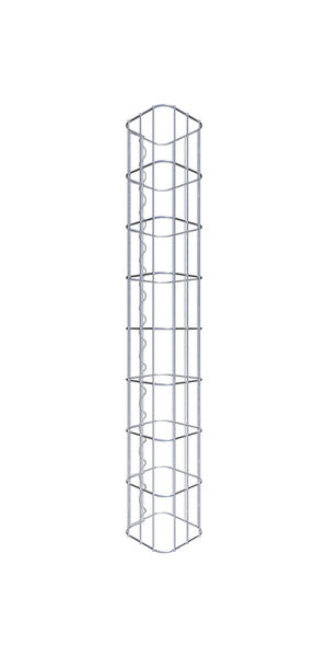 Colonna di gabbioni rettangolare 17  cm x 17  cm, 80 cm Altezza, maglia 5 cm x 10 cm