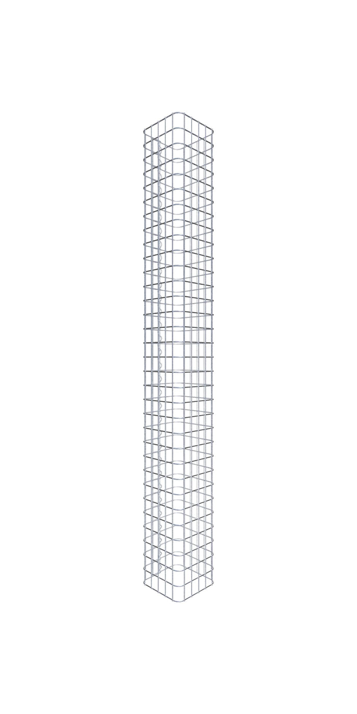 Colonna di gabbioni rettangolare 27  cm x 27  cm, 160 cm Altezza, maglia 5 cm x 5 cm