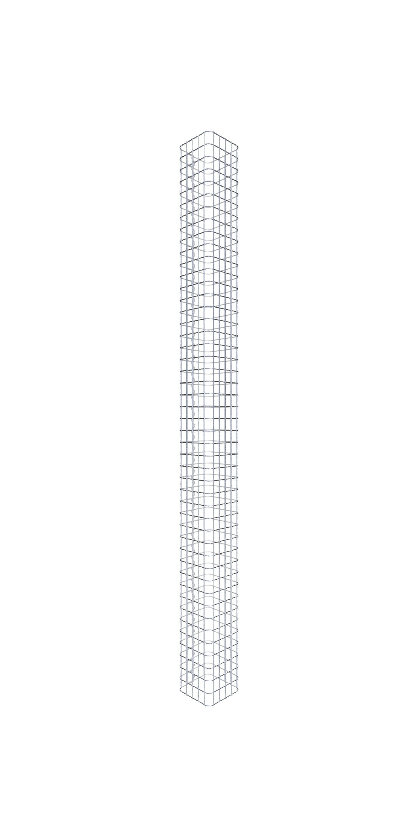 Colonna di gabbioni rettangolare 27  cm x 27  cm, 230 cm Altezza, maglia 5 cm x 5 cm