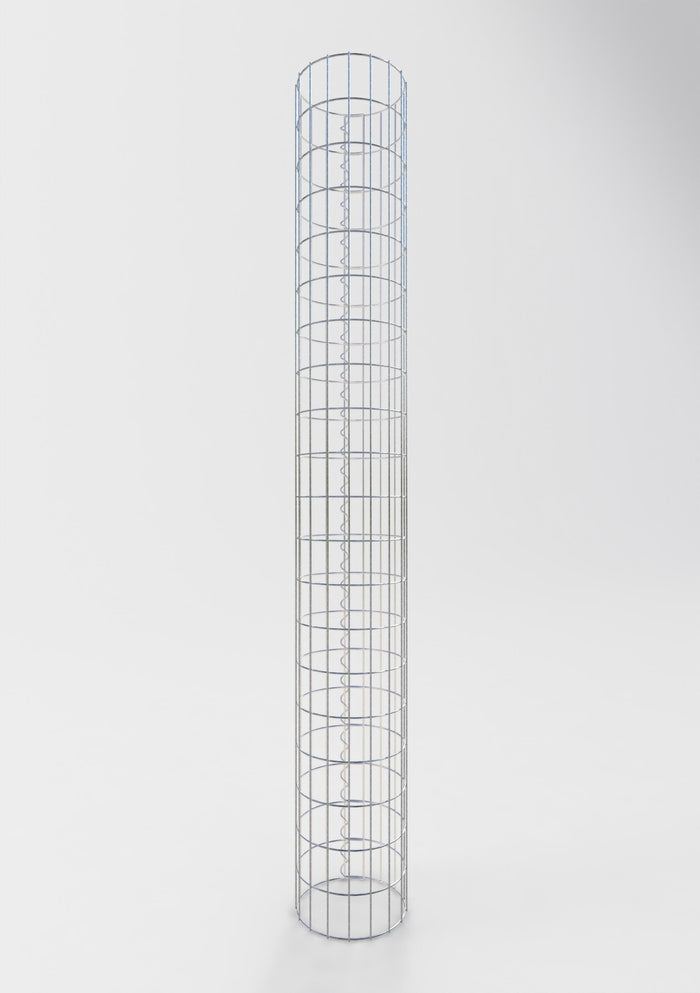 Colonna di gabbioni diametro 37 cm, maglia rotonda 5 x 10 cm - altezza: 200 cm