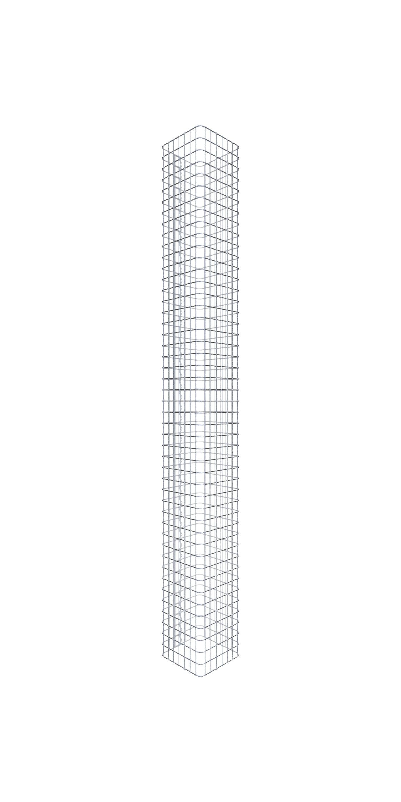 Colonna di gabbioni rettangolare 37 cm x 37 cm, 230 cm Altezza, maglia 5 cm x 5 cm