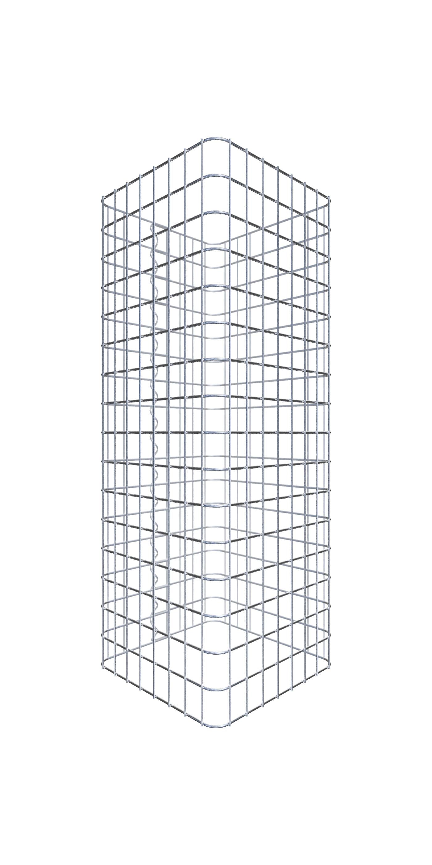 Colonna di gabbioni rettangolare 42 cm x 42 cm, 80 cm Altezza, maglia 5 cm x 5 cm