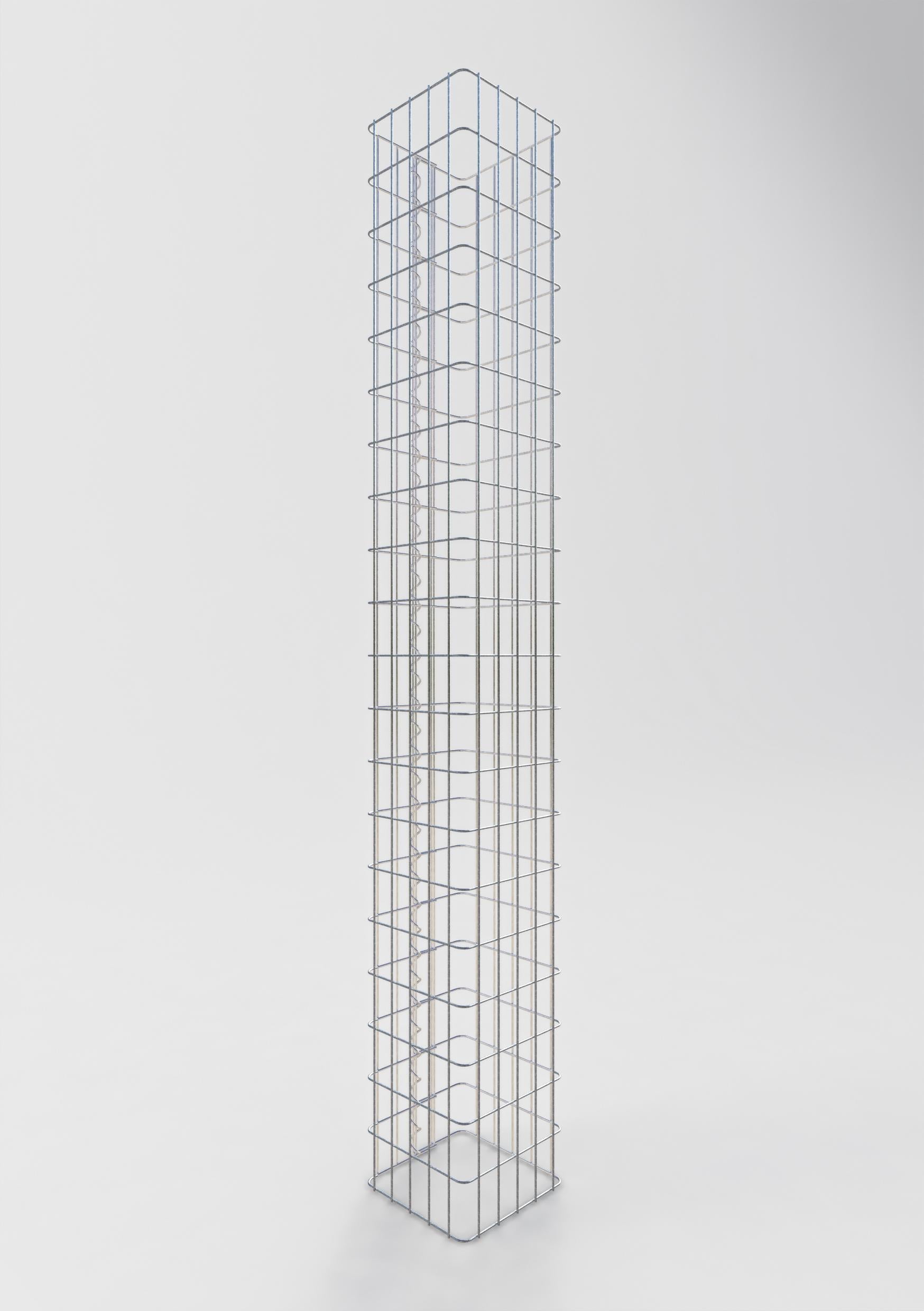 Colonna di gabbioni rettangolare 27  cm x 27  cm, 200 cm Altezza, maglia 5 cm x 10 cm