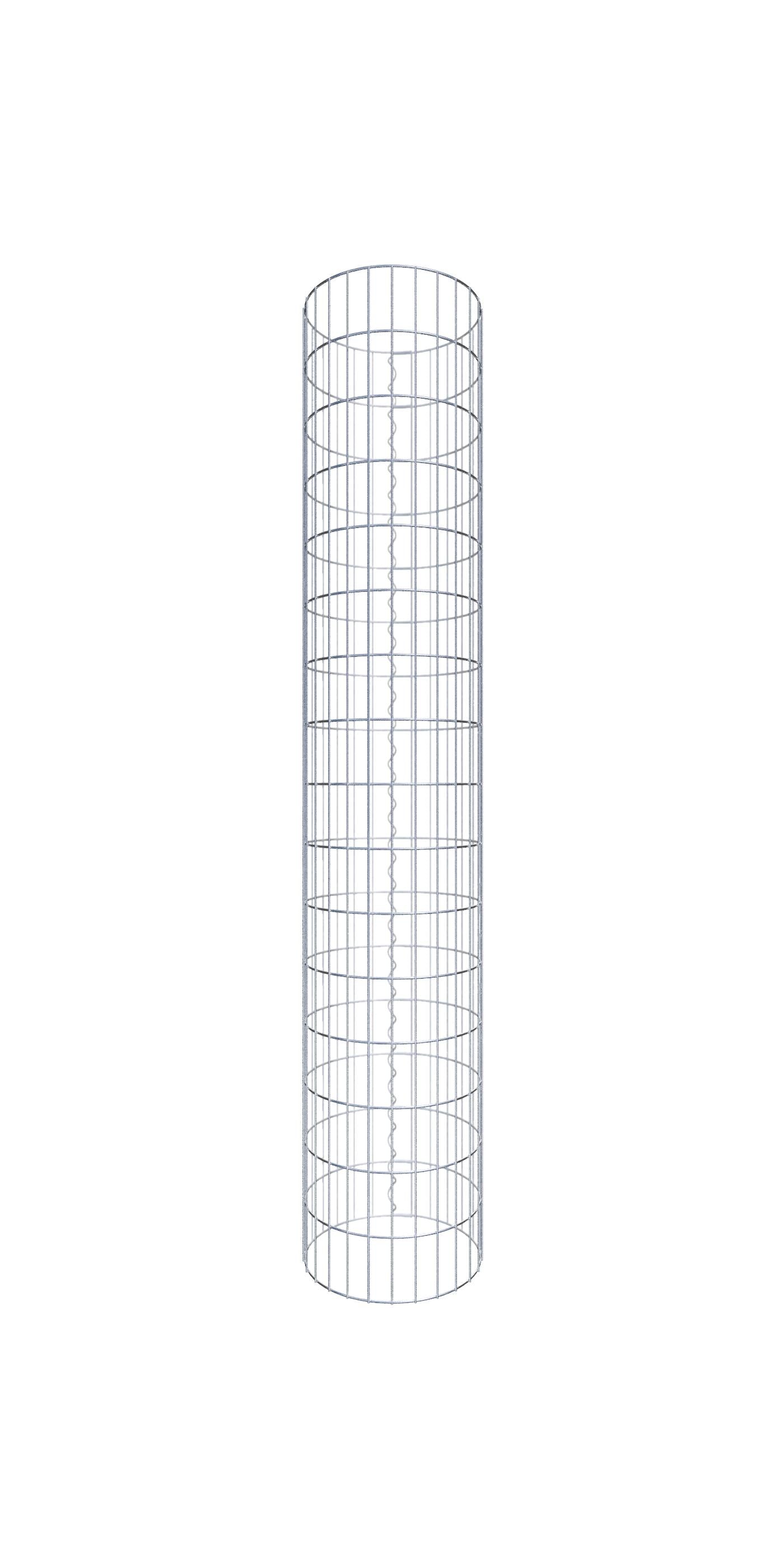 Colonna di gabbioni diametro 42 cm, maglia rotonda 5 x 10 cm - altezza: 160 cm