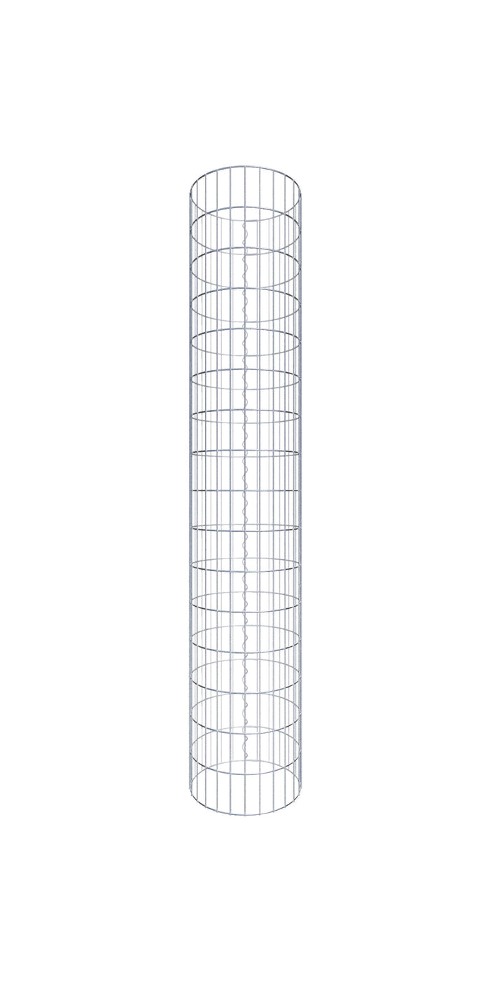 Colonna di gabbioni diametro 42 cm, maglia rotonda 5 x 10 cm - altezza: 160 cm