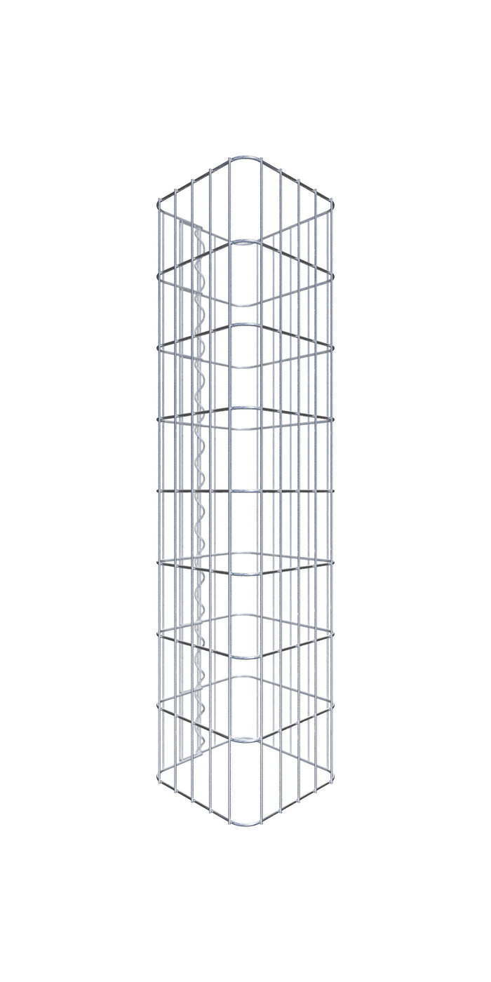 Colonna di gabbioni rettangolare 27  cm x 27  cm, 80 cm Altezza, maglia 5 cm x 10 cm