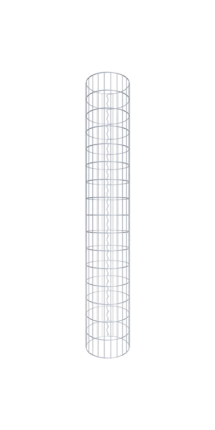 Colonna di gabbioni diametro 37 cm, maglia rotonda 5 x 10 cm - altezza: 160 cm