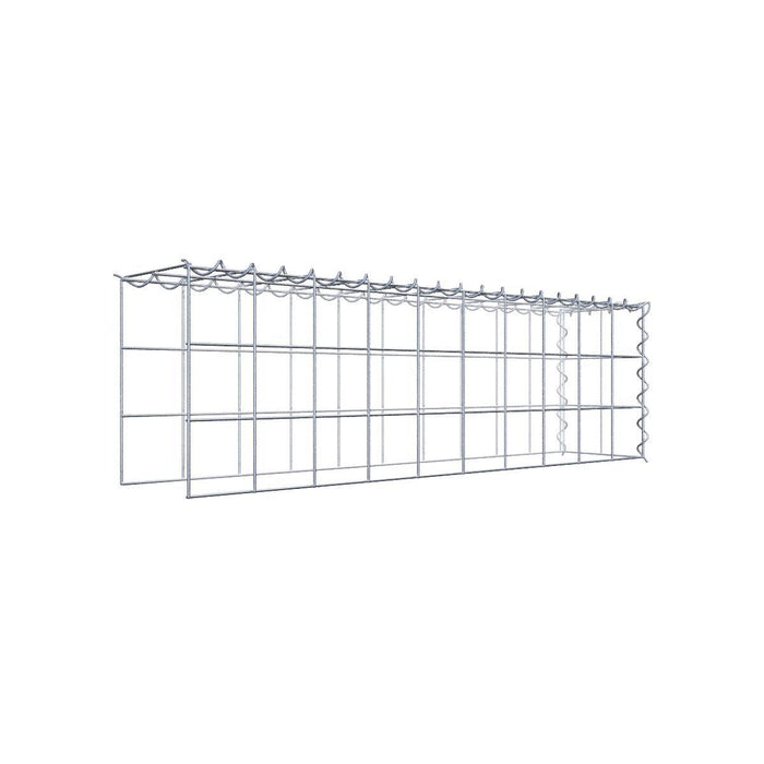 Gabbioni estendibili tipo 4 100 cm x 30 cm x 20 cm (L x A x P), dimensione maglia 10 cm x 10 cm, spirale