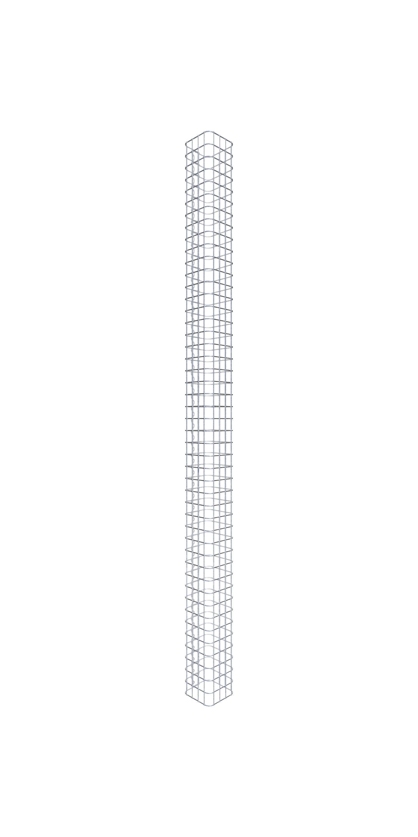 Colonna di gabbioni rettangolare 22  cm x 22  cm, 230 cm Altezza, maglia 5 cm x 5 cm