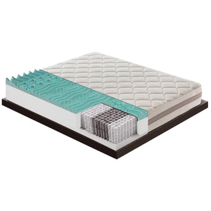 Materasso Singolo 90x190 900 Molle insacchettate e memory foam 9 Zone differenziate Altezza 22 cm   