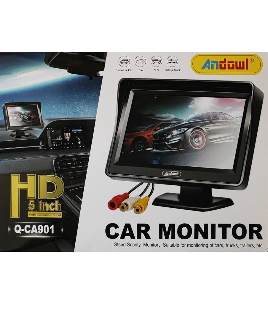 Monitor Per Auto Suv Camioncino Q-ca901 Da 5" Hd Av A Colori Tft-lcd Telecamera         