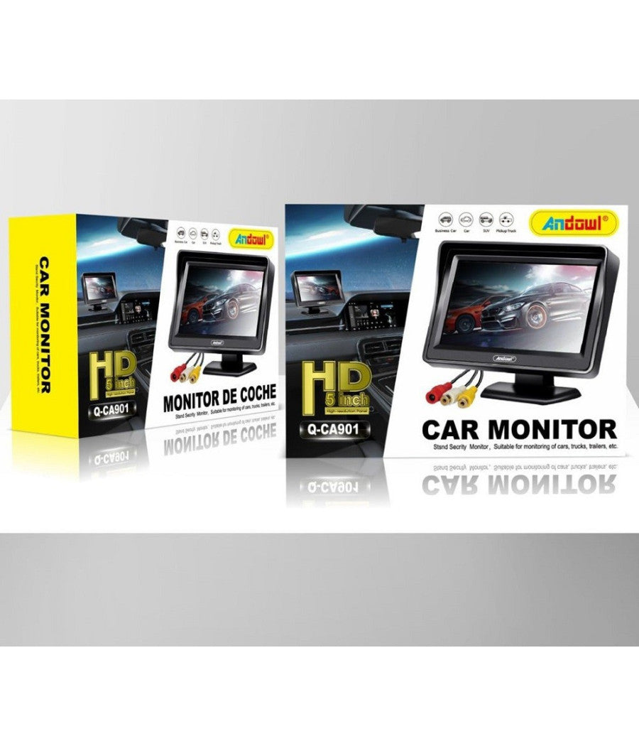 Monitor Per Auto Suv Camioncino Q-ca901 Da 5" Hd Av A Colori Tft-lcd Telecamera         