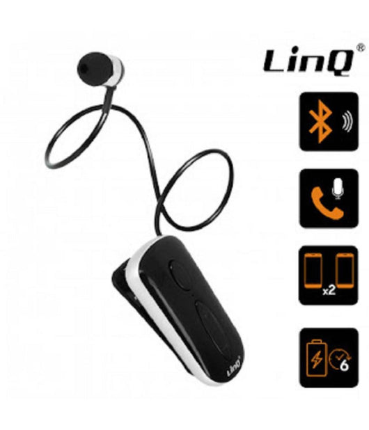 Mono Auricolare Stereo Bluetooth Con Clip-on Retrattile Associa 2 Cellulari K36         