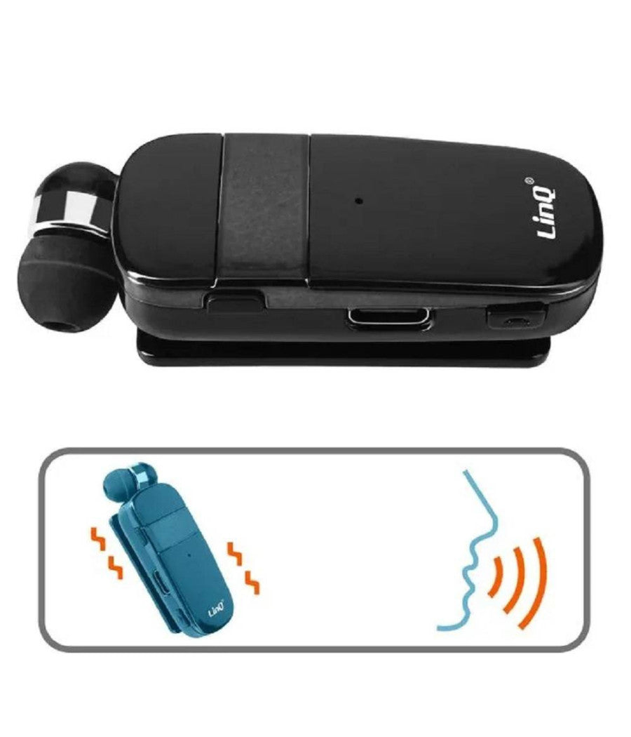 Mono Auricolare Stereo Bluetooth Con Clip-on Retrattile R8344 Autonomia 10 Ore         