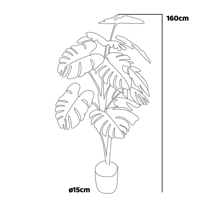 Monstera - Pianta Artificiale in vaso H160 cm