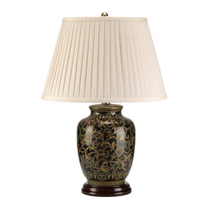 Lampada Da Scrivania Contemporanea Morris Porcellana Oro Nero Small 1 Luce E27