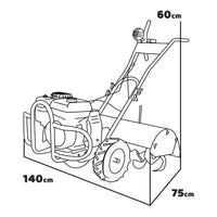 Motocoltivatore A Scoppio 196Cc Ampiezza Taglio 70cm Super Potente Certificata Ce con Starter Elettrico