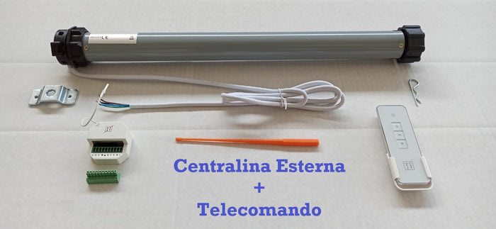 Motore tapparella 40 kg - 20 Nm Kit con centralina e telecomando 