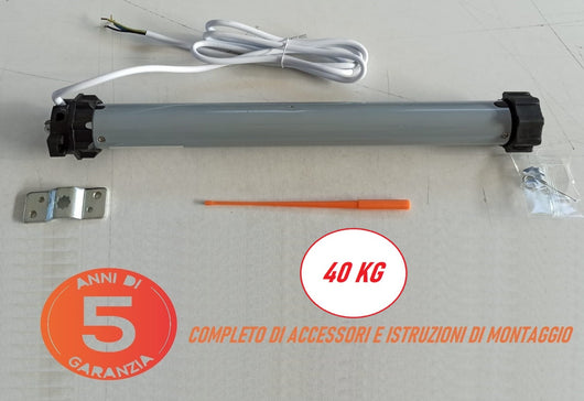 Kit motore tapparelle 40 kg 20 Nm Rullo da 80 cm a 115 cm Completo con Molle di Sicurezza 