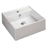 Lavabo da appoggio ceramica bianco lavandino lavello arredo 2 misure *** misure 46x46x16 cm, confezione 1