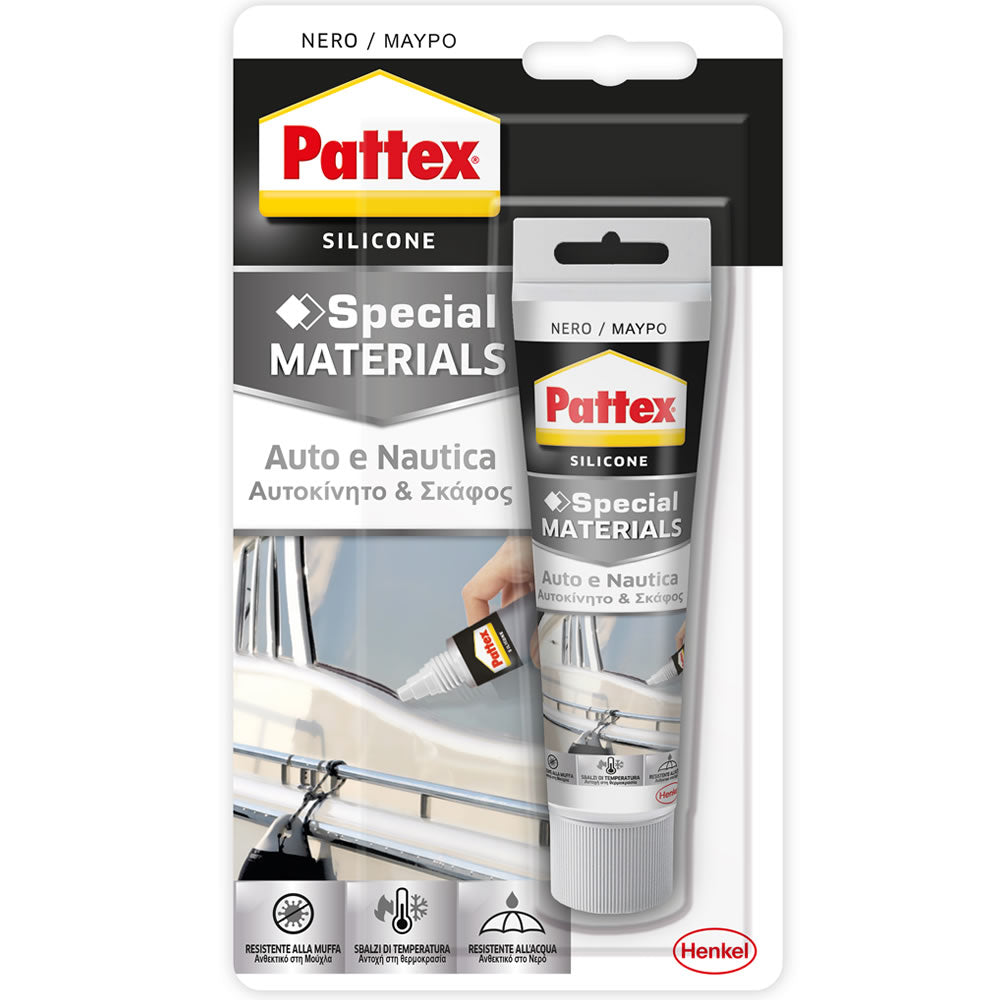 Sigillante siliconico pattex auto moto nero per vetri barche