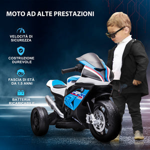 Moto per Bambini 6V con Licenza BMW HP4 con Fari Blu